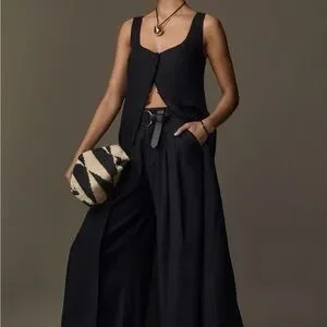 Anthropologie Sleeveless Flyaway Linen Tunic Vest | Poshmark