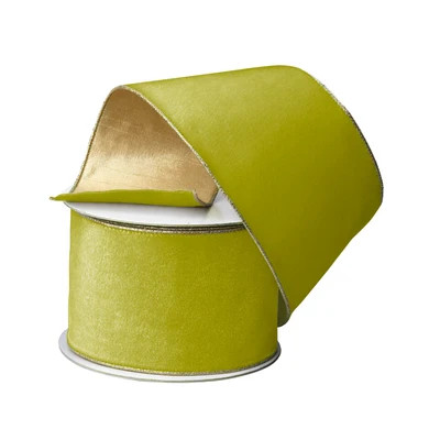 Chartreuse Velvet Ribbon | Fig and Dove