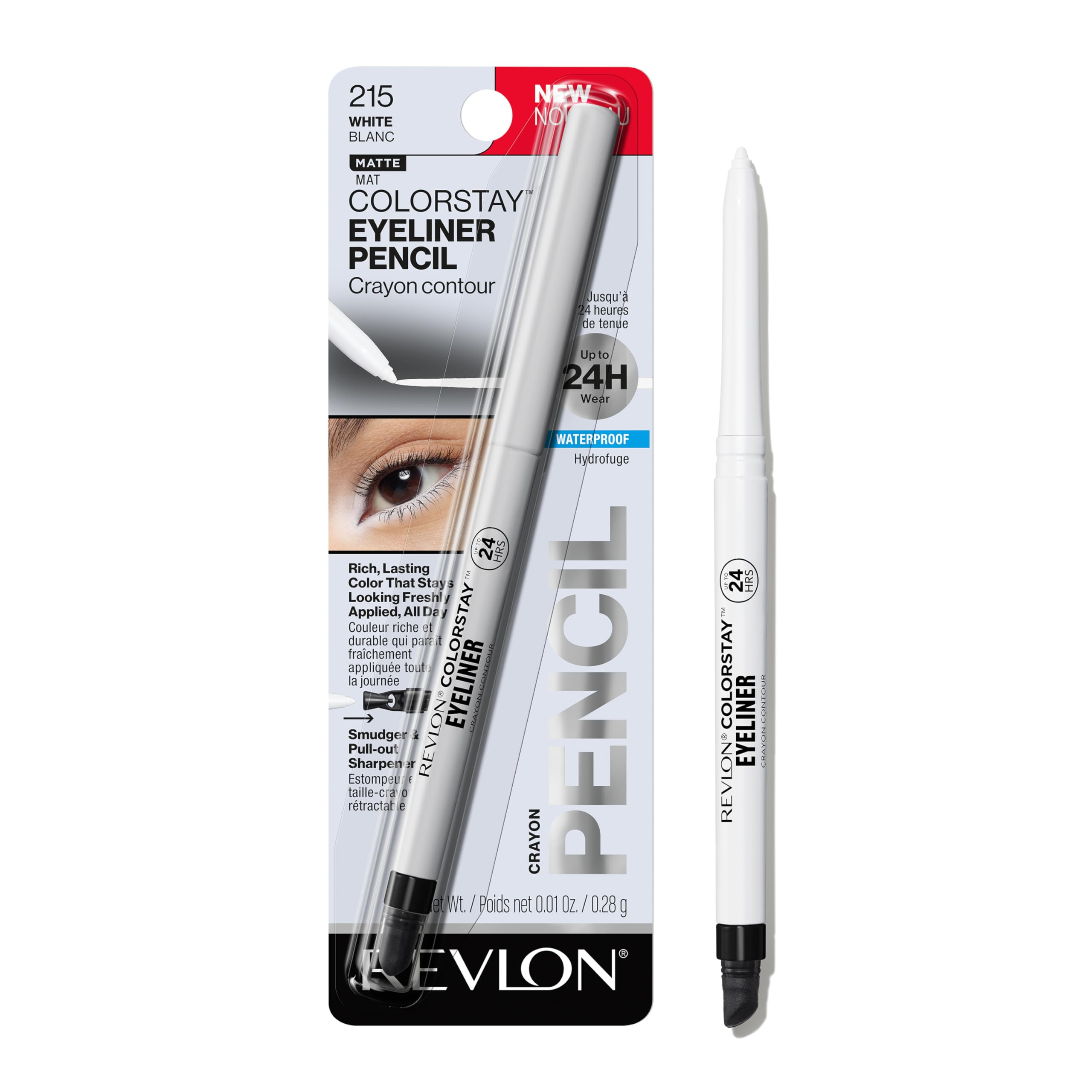 REVLON ColorStay Pencil Waterproof Eyeliner, Smudge-Proof, Eye Makeup with Built-In Sharpener, 21... | Amazon (US)