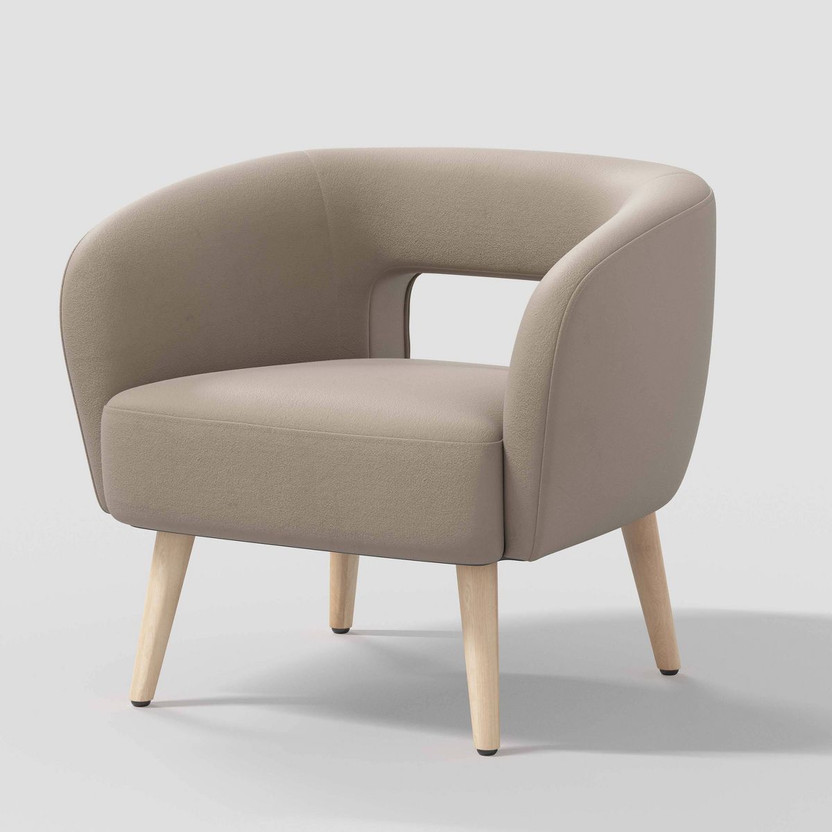 Barrel Open Back Accent Chair Velvet Camel - Threshold™ | Target
