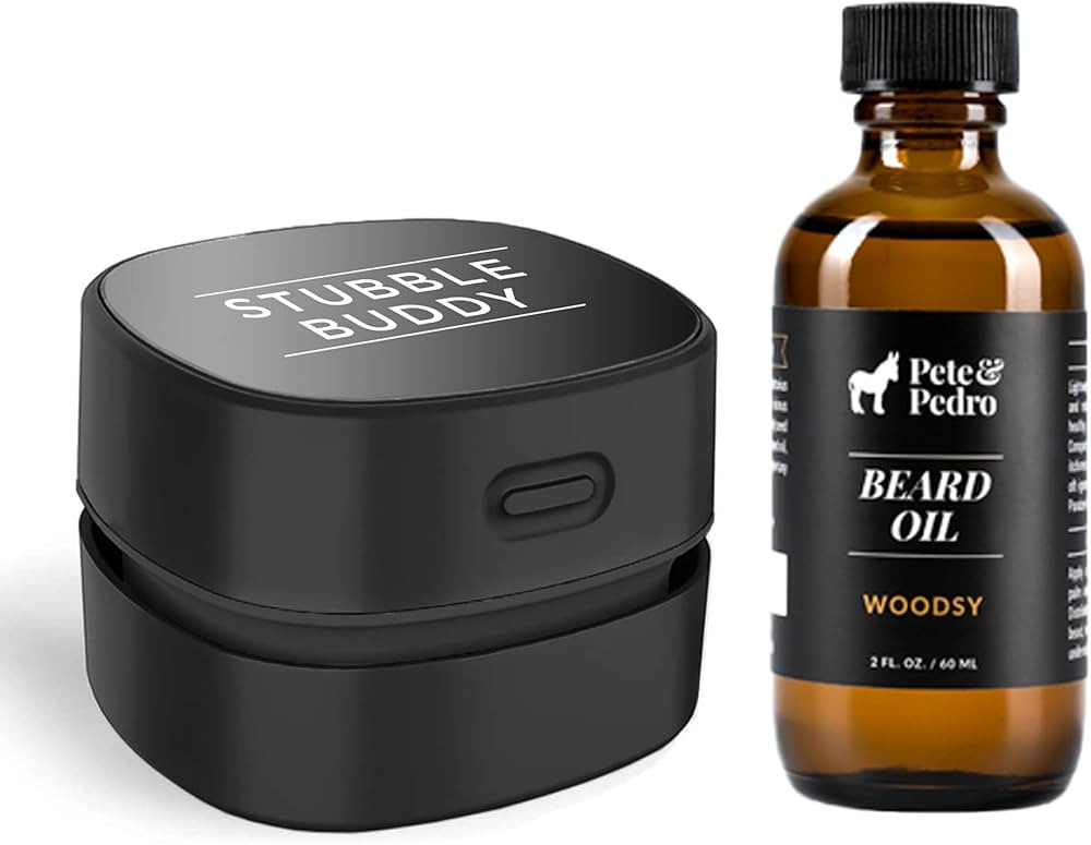 Pete & Pedro Stubble Buddy & 100% Organic, Natural Beard Oil Combo – Portable & Facial Hair Tri... | Amazon (US)
