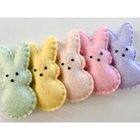 Felt Bunnies, Easter Colored Stuffed Marshmellow Garland, Food, Play Food Set, Kitchen | Etsy (US)