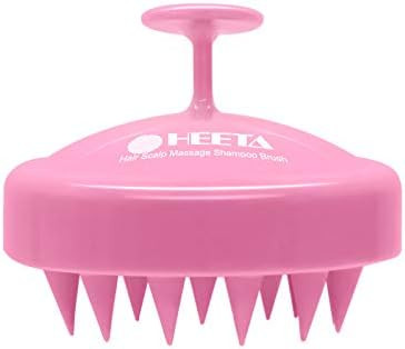 Hair Shampoo Brush, HEETA Scalp Care Hair Brush with Soft Silicone Scalp Massager (Rose Pink) | Amazon (US)