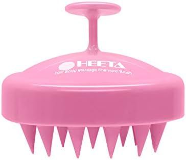 Hair Shampoo Brush, HEETA Scalp Care Hair Brush with Soft Silicone Scalp Massager (Rose Pink) | Amazon (US)