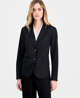 Women's Bi-Stretch Two-Button Blazer | Macy's