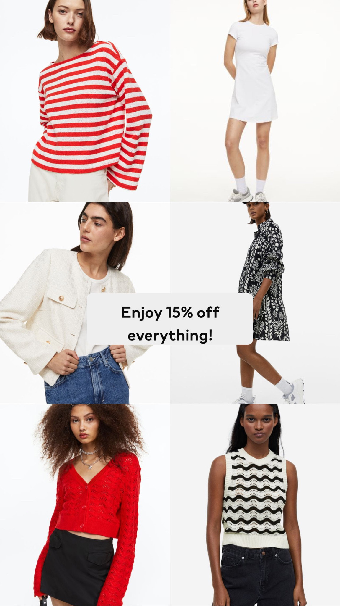 15% off everything at H&M! so many cute things for trips or valentines! 