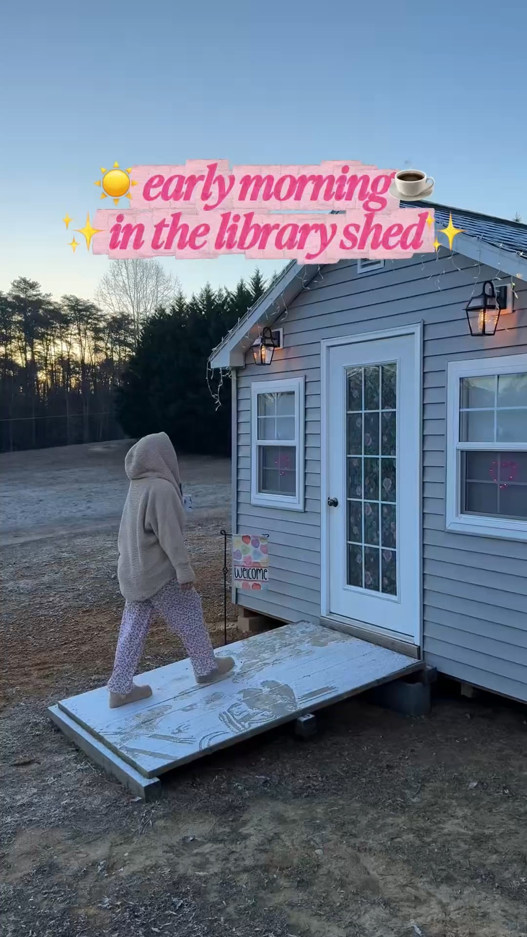 early morning in the library shed☀️☕️💗
✨outfit details & decor linked here✨
💗more shed finds on my Amazon storefront!

#LTKdayinmylife #LTKvlog #LTKHome