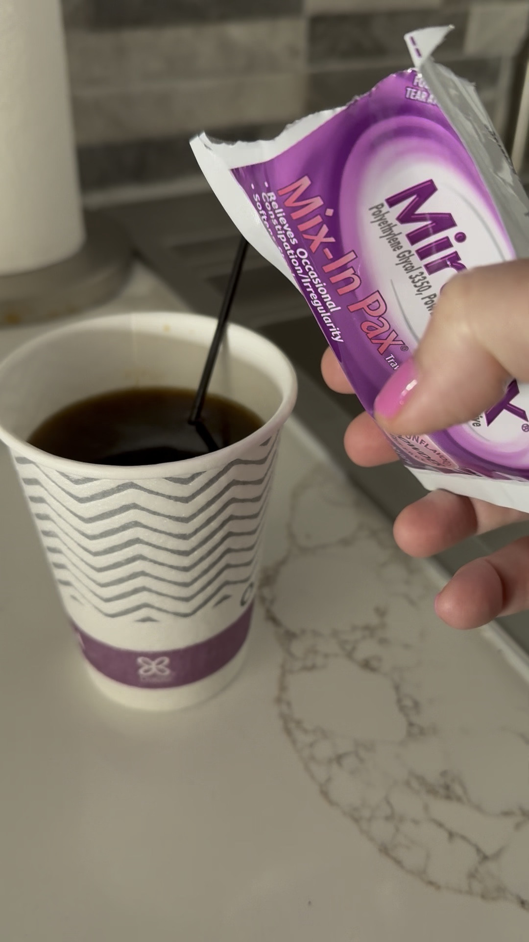 Constipated while traveling?  These miralax packets come in handy. I mix mine right in my coffee and it dissolves before I put my creamer in. It helps me a lot and I hope this helps you too. I keep a box with my travel items and just take a few out as needed. I get mine from Walmart or Target  

#LTKTravel #LTKOver40 #LTKActive