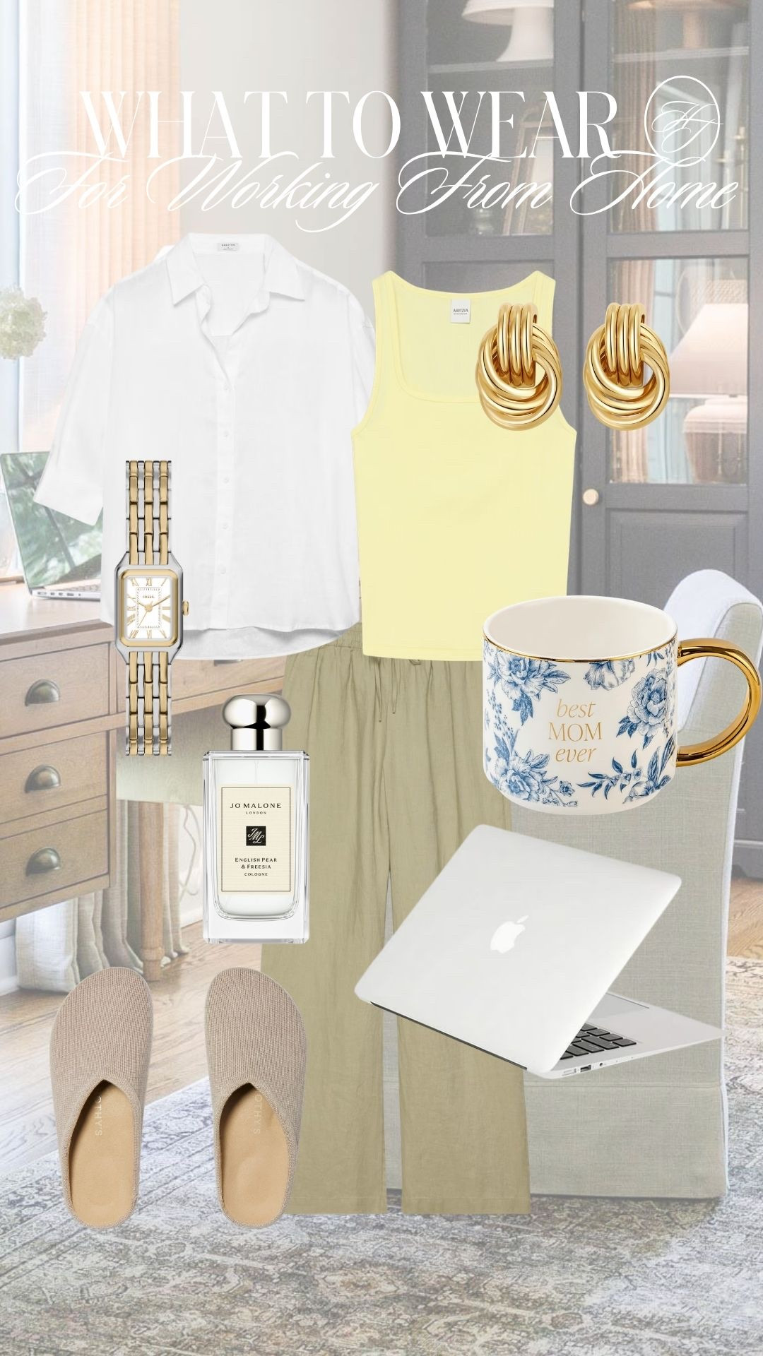WFH, But Make It Cute 💻✨

Working from home doesn't mean giving up on getting dressed. A lightweight button-down layered over a tank with easy linen pants is comfortable enough for home but polished enough for a last-minute Zoom call.

✨ Perfect for:
• Work from home days
• Virtual meetings
• School drop-offs and pickups
• Running errands between calls

Everything linked in this LTK post.

#workingfromhome #wfhstyle #momstyle #casualworkwear #everydayoutfitideas

#LTKootd #LTKmomlife #LTKWorkwear