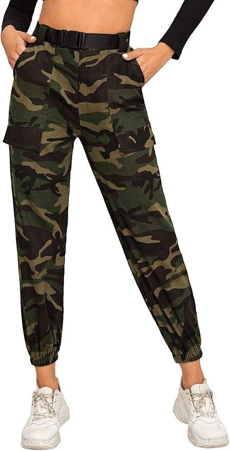 SweatyRocks Women's Drawstring Casual Joggers Pants with Pockets | Amazon (US)