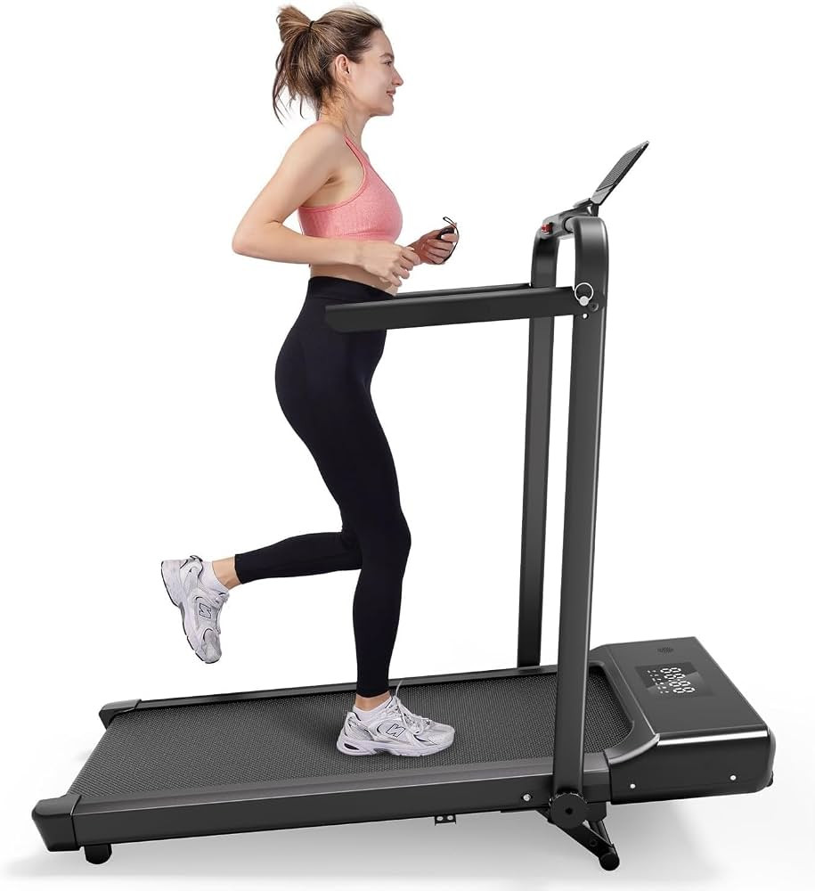 DeerRun Foldable Walking Pad Treadmill for Home & Office, Under Desk Walking Pad Treadmill with 9... | Amazon (US)