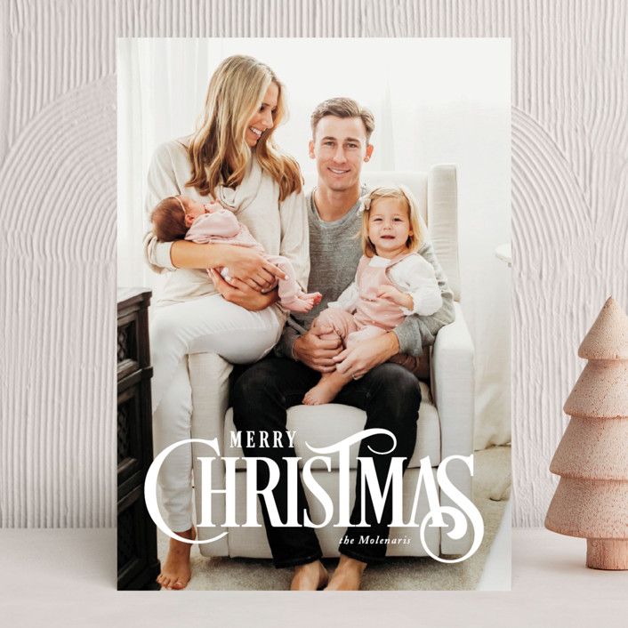"Christmas Classic" - Customizable Holiday Photo Cards in White by Jennifer Postorino. | Minted