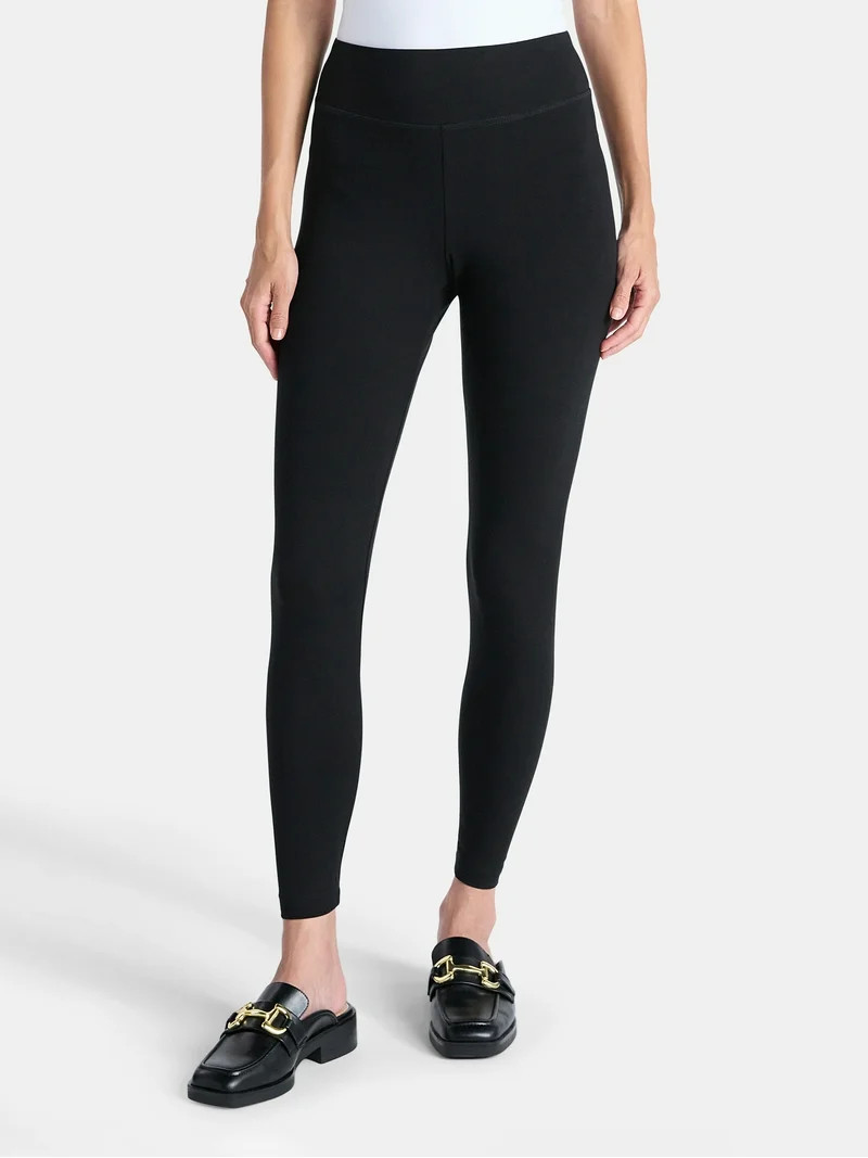 Time and Tru Women's High Rise Leggings, 27'' Inseam, 2-Pack, Sizes XS-XXXL | Walmart (US)
