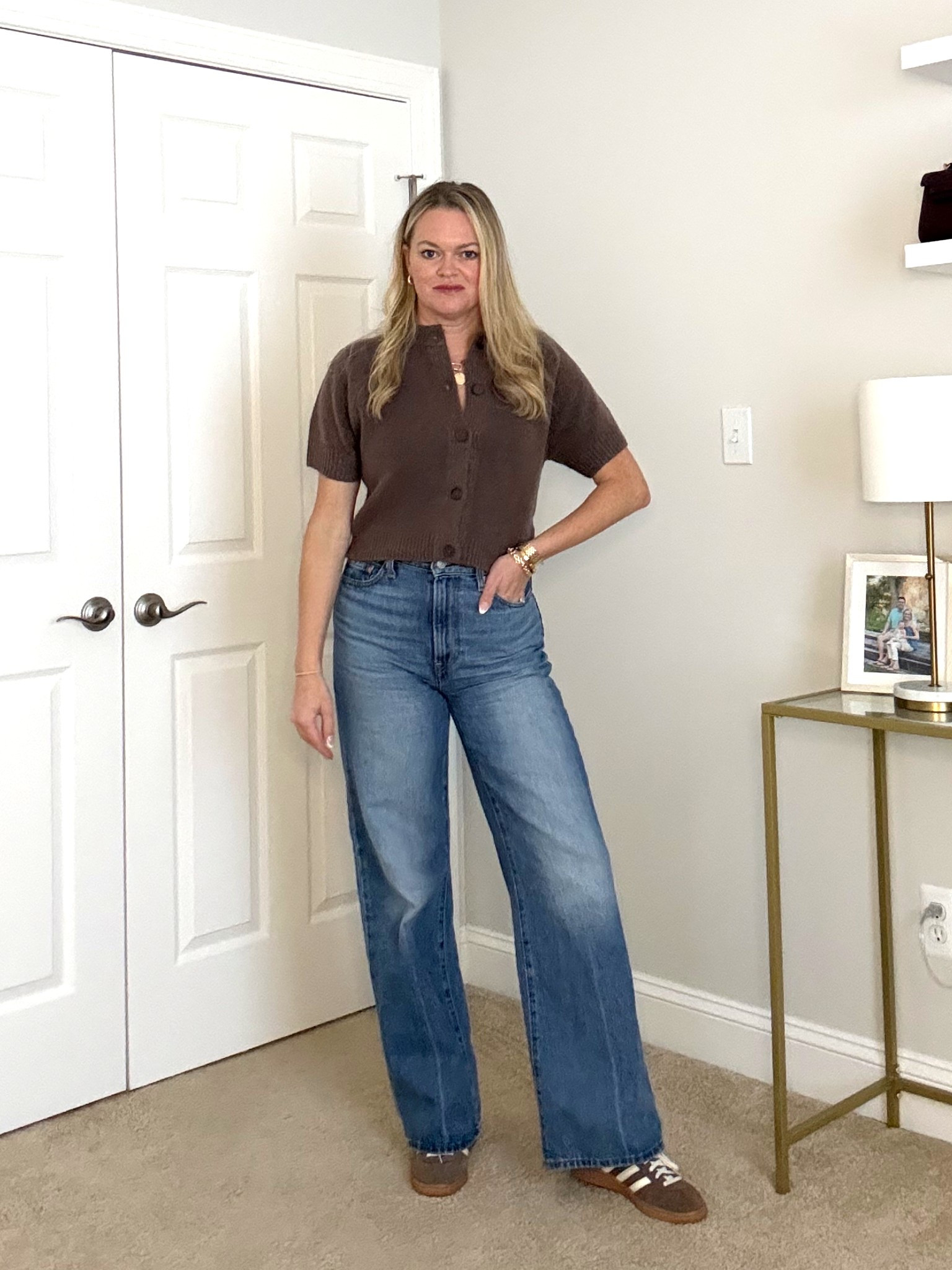 Small sweater
28 jeans
7 sneakers - they run small, usually an 8 in regular sneakers

#LTKFindsUnder50 #LTKStyleTip #LTKFindsUnder100