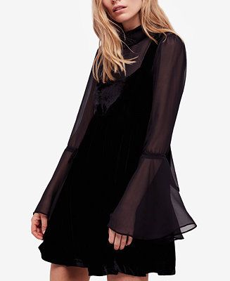 Free People Counting Stars Velvet Contrast Dress | Macys (US)