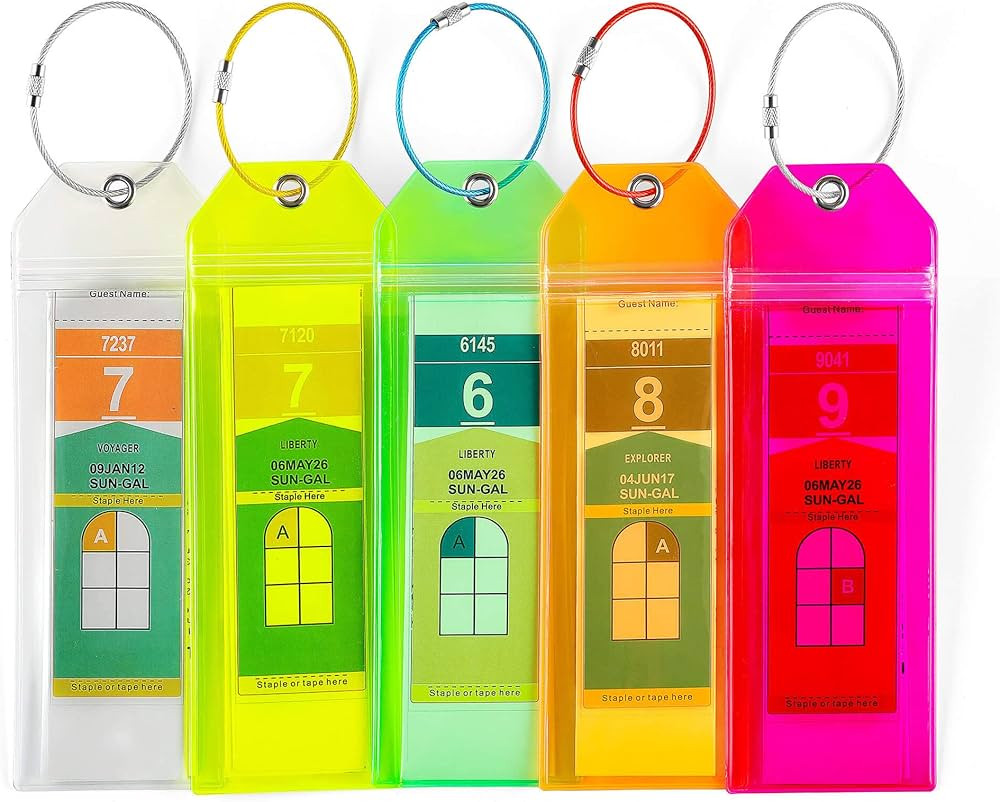 Cruise Luggage Tags for Royal Caribbean & Celebrity, Colored Cruise Tag Holders & Cruise Essentia... | Amazon (US)