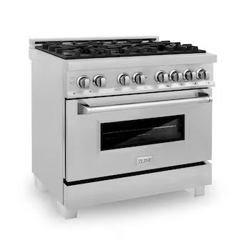 ZLINE KITCHEN & BATH Professional 36-in Deep Recessed 6 Burners Convection Oven Freestanding Dual... | Lowe's