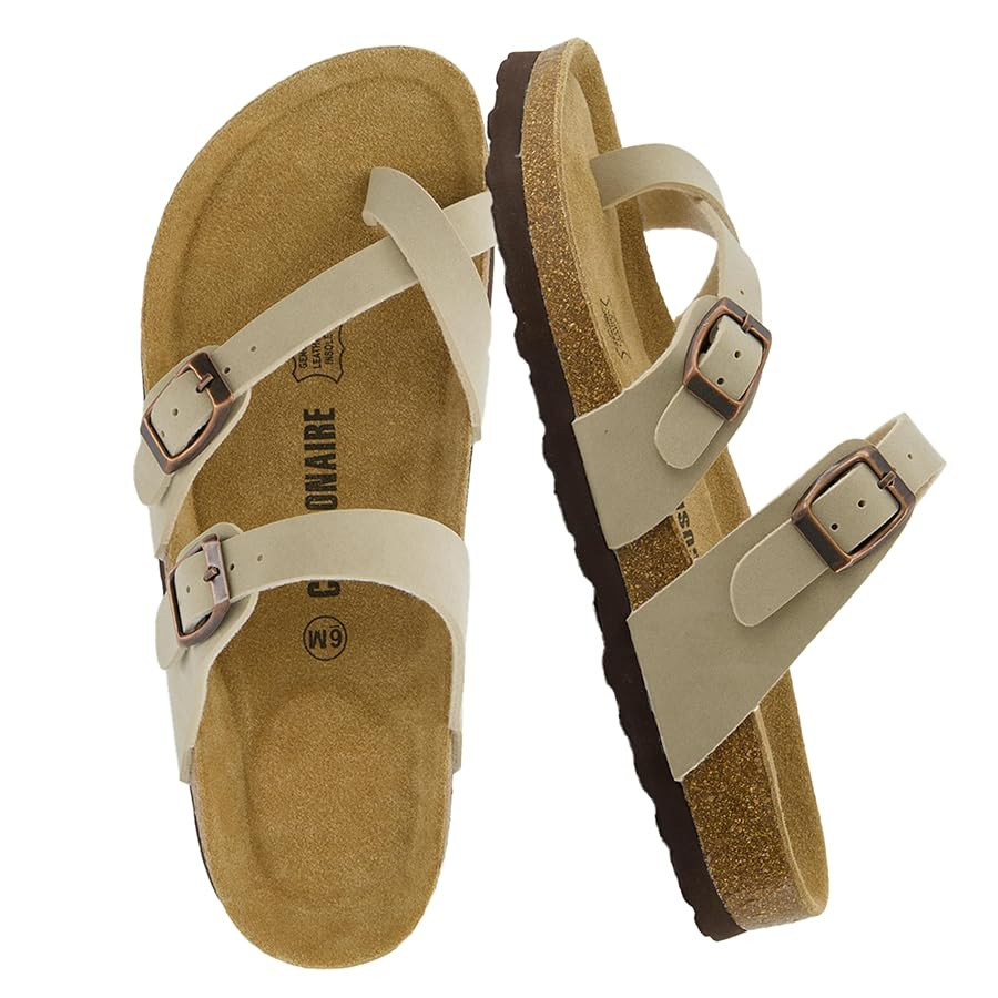 CUSHIONAIRE Women's Luna Cork Footbed Sandal With +Comfort | Amazon (US)