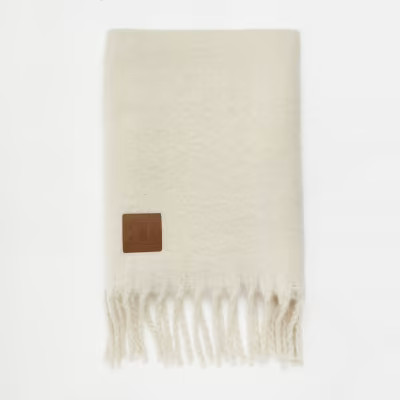 Cream knit scarf | River Island (UK & IE)