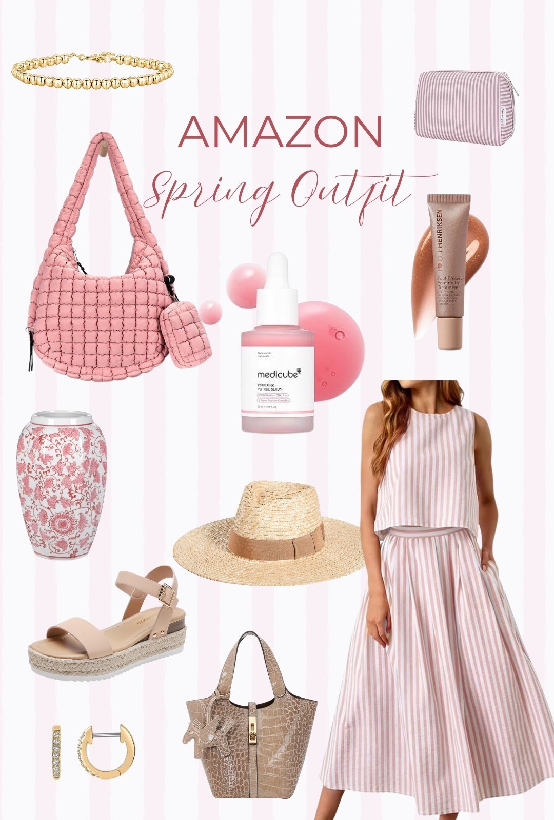 Amazon Spring outfit Big Spring Sale 

Overnight Bag, Handbag, OleHenriksen Lip Balm, Straw Hat, Platform Sa dal, Pink Dress, Medicube Pink Serum


#LTKSeasonal #LTKSaleAlert #LTKTravel