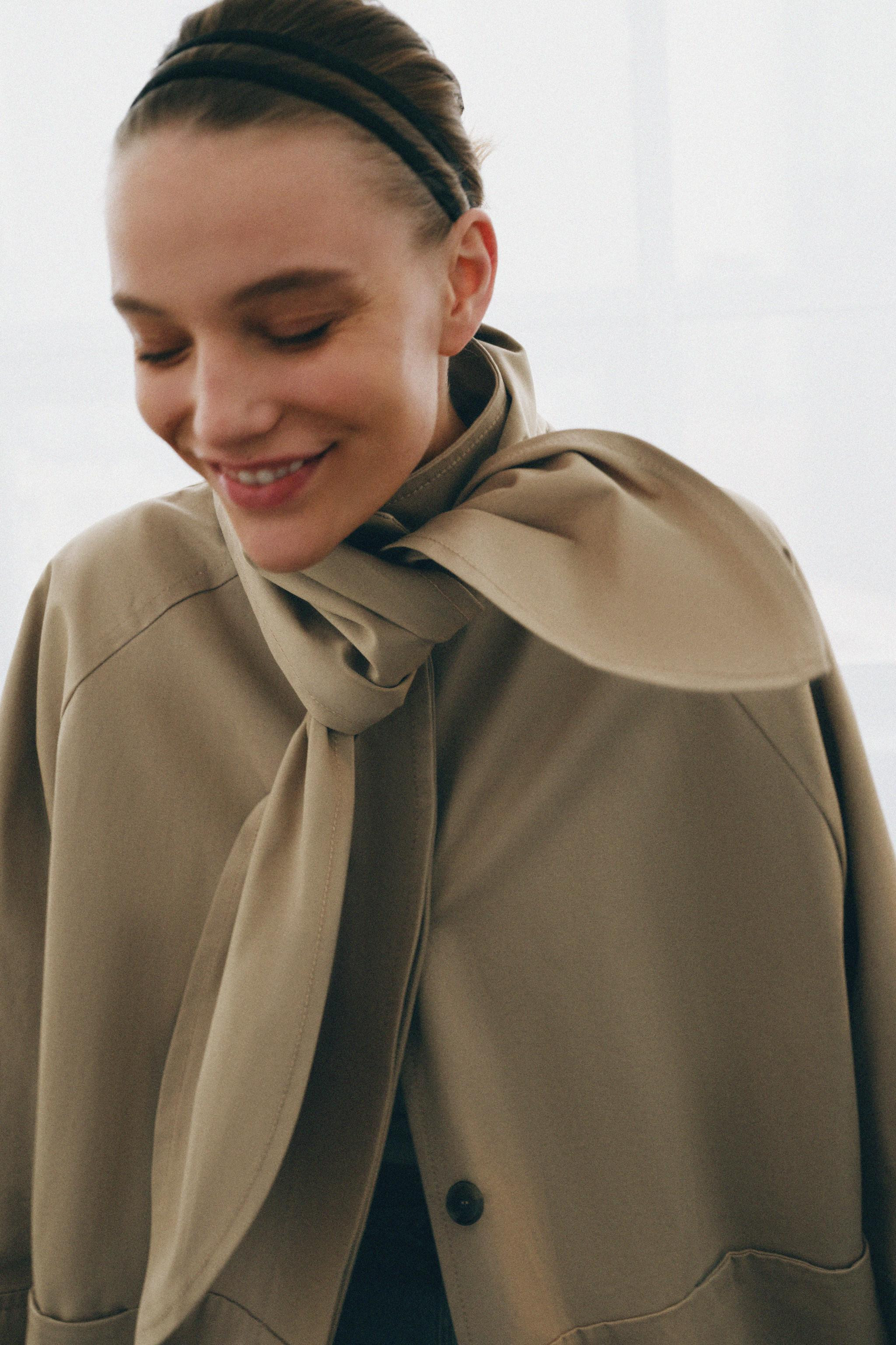 OVERSIZED TRENCH COAT WITH SCARF ZW COLLECTION LIMITED EDITION | Zara US