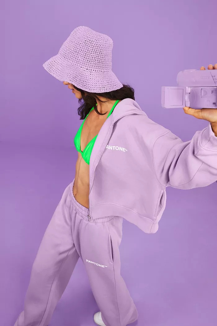 Pantone Boxy Zip Through Hoodie | Boohoo.com (US & CA)