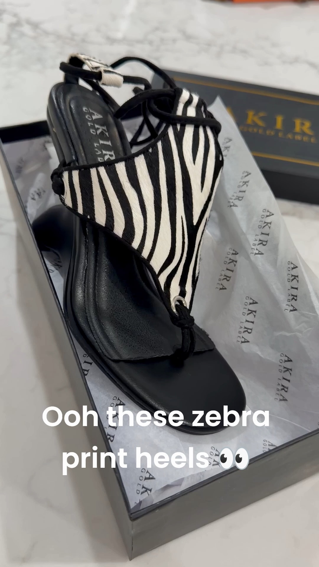 Zebra Calf Hair Print Wedge Sandal