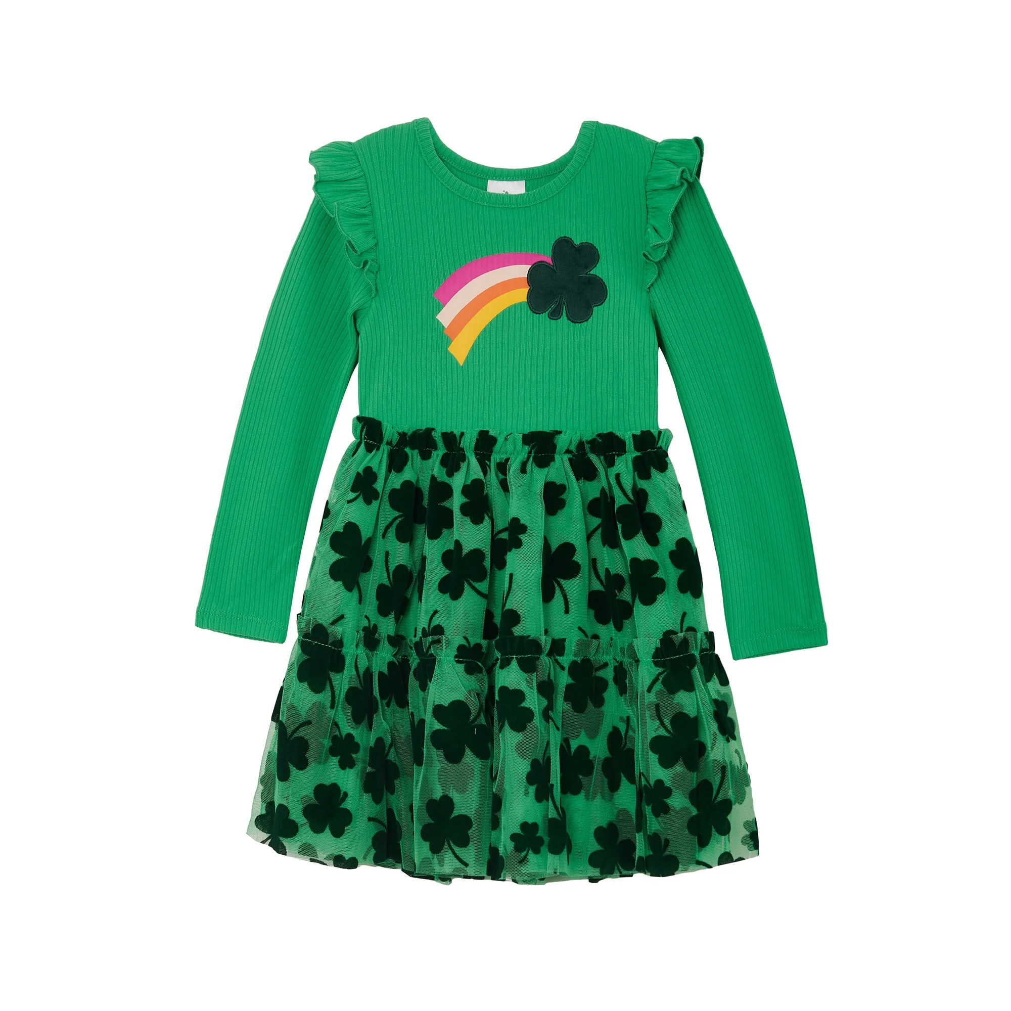 Way To Celebrate Toddler Girls St. Patrick's Day Tulle Tutu Dress, Sizes 12M-5T | Walmart (US)