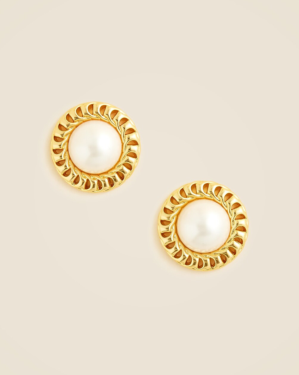 Pearl button earrings | J. Crew US