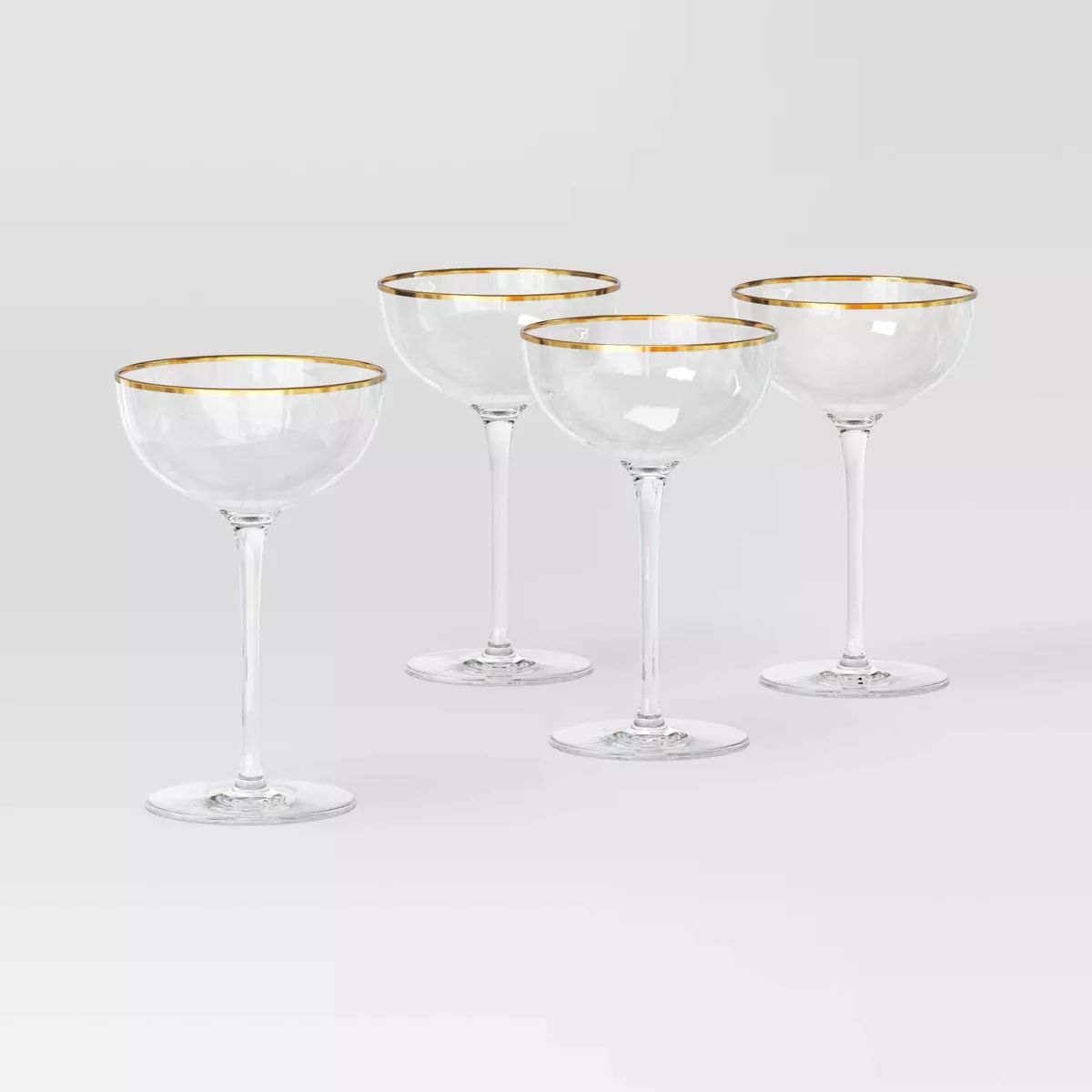 4pc Cocktail Wine Glass Set Gold - Threshold™ | Target