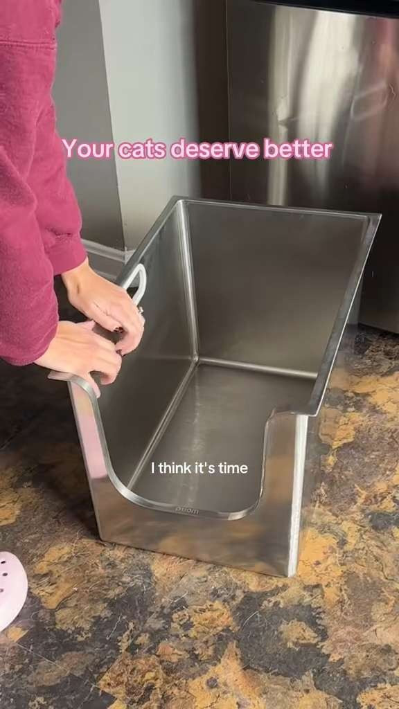 We've had stainless steel litter boxes for YEARS and will literally never go back to plastic  

 #LTKdayinmylife #LTKstorytime #LTKHome