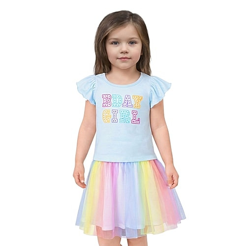Lilt Birthday Girl Toddler Girls 2-pc. Skirt Set, 3t, Blue | JCPenney