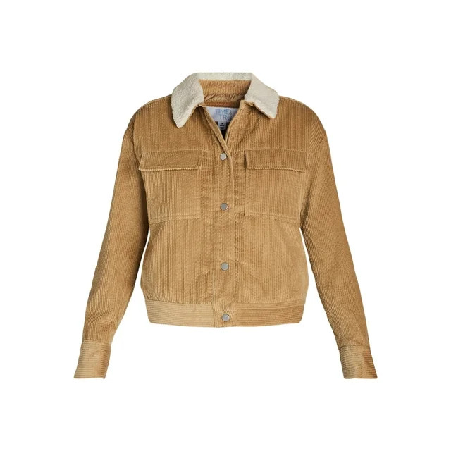 Time and Tru Women’s and Women’s Plus Corduroy Utility Jacket, Sizes XS-3X | Walmart (US)