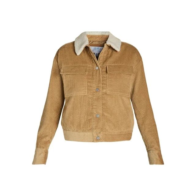 Time and Tru Women’s and Women’s Plus Corduroy Utility Jacket, Sizes XS-3X | Walmart (US)