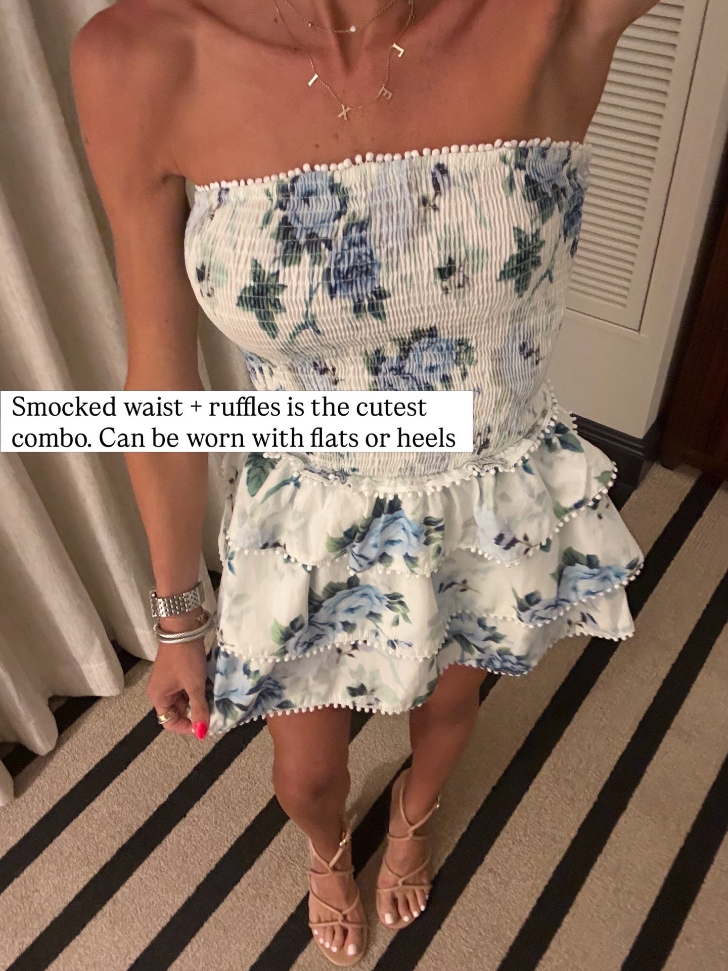 Blue floral shocked mini dress size xs selling fast 
Vacation dress 

#LTKSaleAlert #LTKSeasonal #LTKPetite