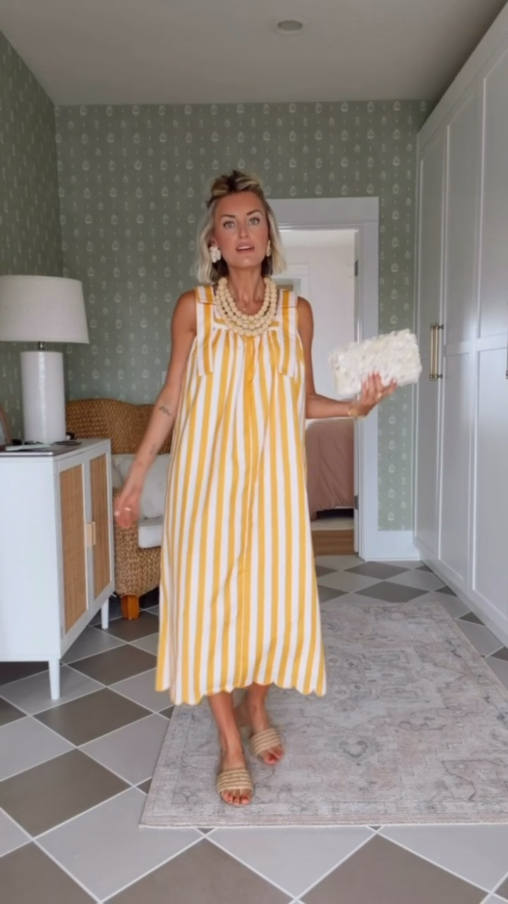 This striped yellow maxi! So good and would even be bump friendly! Wear this on vacation, to brunch or any daytime outing this summer. Wearing XS

Loverly grey, Avara fashion finds, brunch outfit ideas, bump friendly maternity dress, feminine maxi dresses, resort wear, vacation long dresses

#LTKSeasonal #LTKTravel #LTKBump