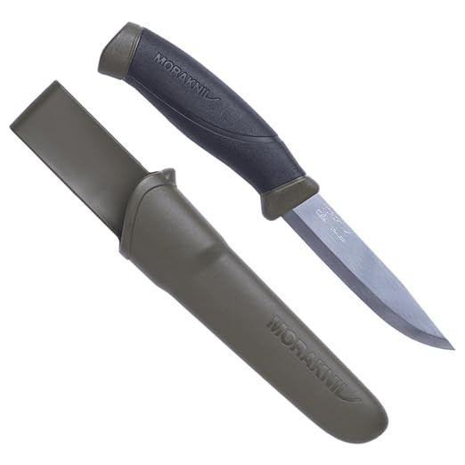 Morakniv Companion Fixed Blade Outdoor Knife with Stainless Steel Blade, 4.1-Inch, Military Green | Amazon (US)