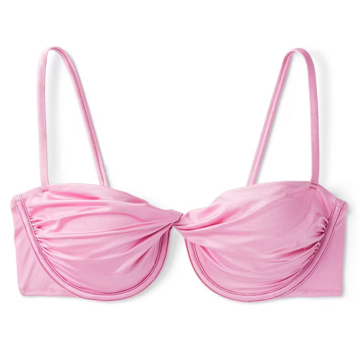 Women's Underwire Twist-Front Bikini Top - Shade & Shore™ Pink | Target