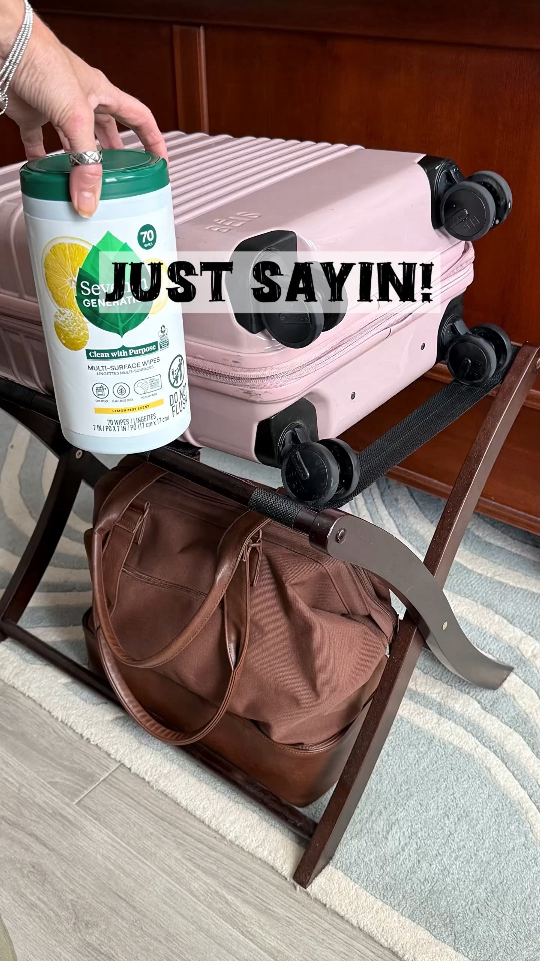 I’m not a germaphobe {but maybe I am🤷🏻‍♀️} Plane Reminder:: Cleaning your bags after a trip isn’t a bad idea. 

#LTKTravel