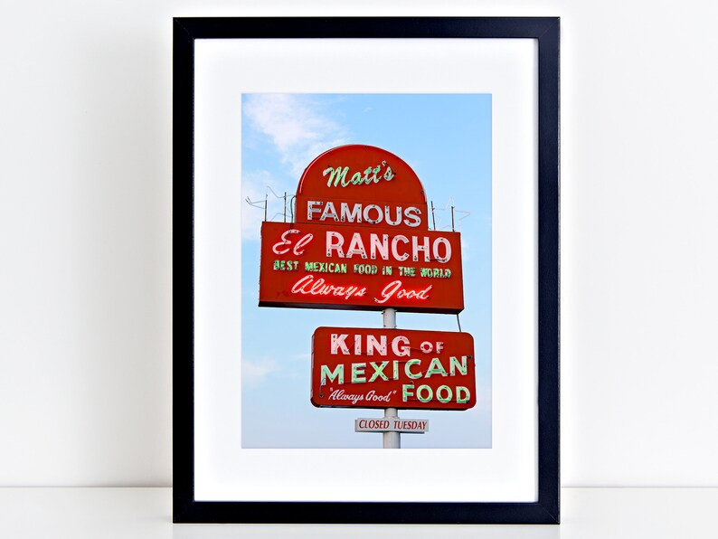 Austin Texas Wall Art, Ready to Ship, Matt's Famous El Rancho | Etsy (US)