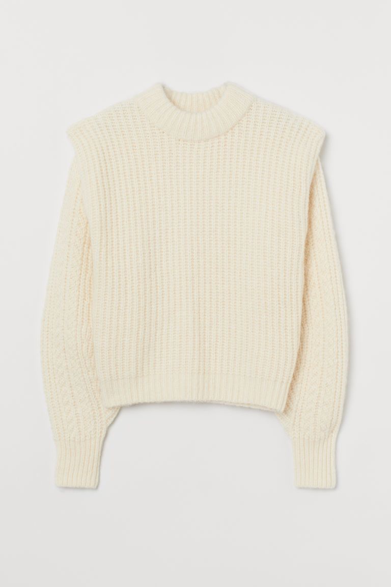 H & M - Wool-blend Sweater - White | H&M (US + CA)