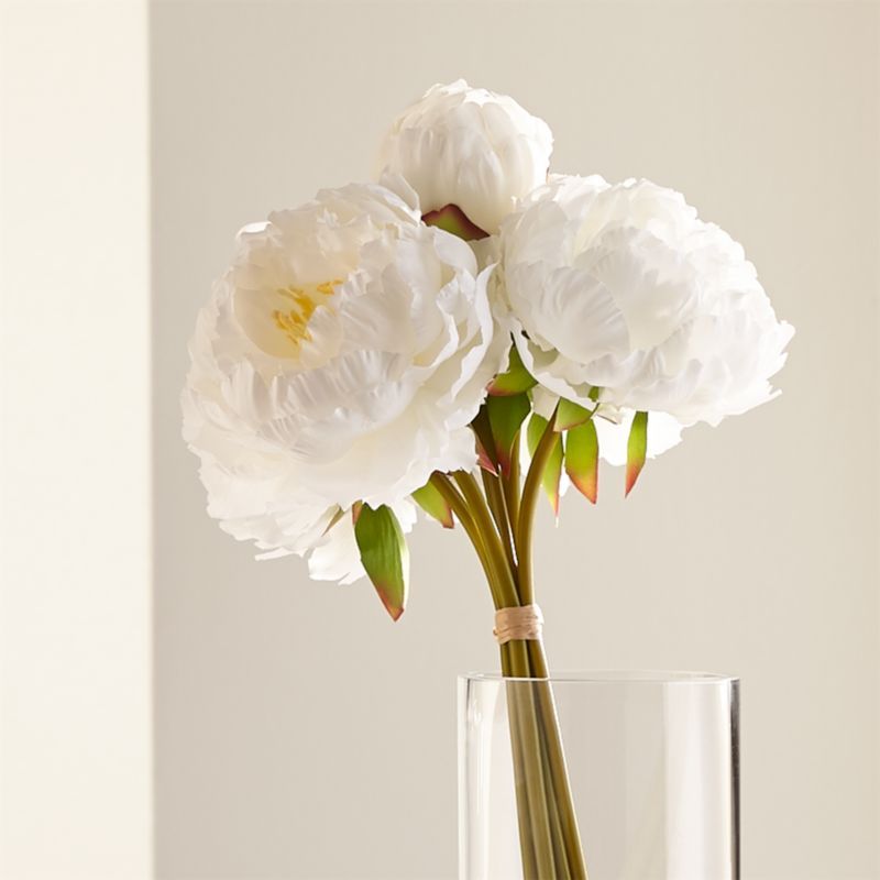 Faux White Peonies + Reviews | Crate and Barrel | Crate & Barrel