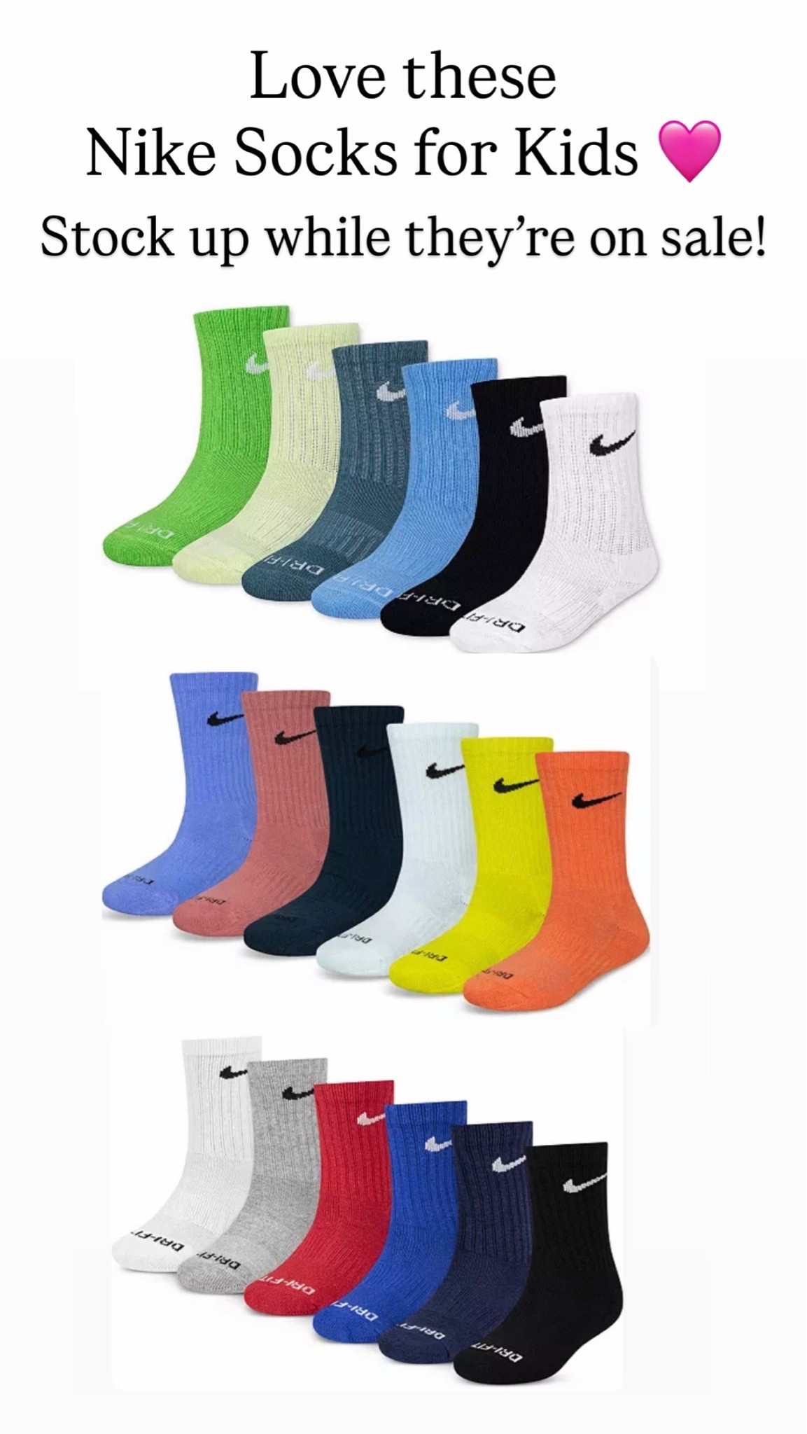 Nike socks on sale for kids