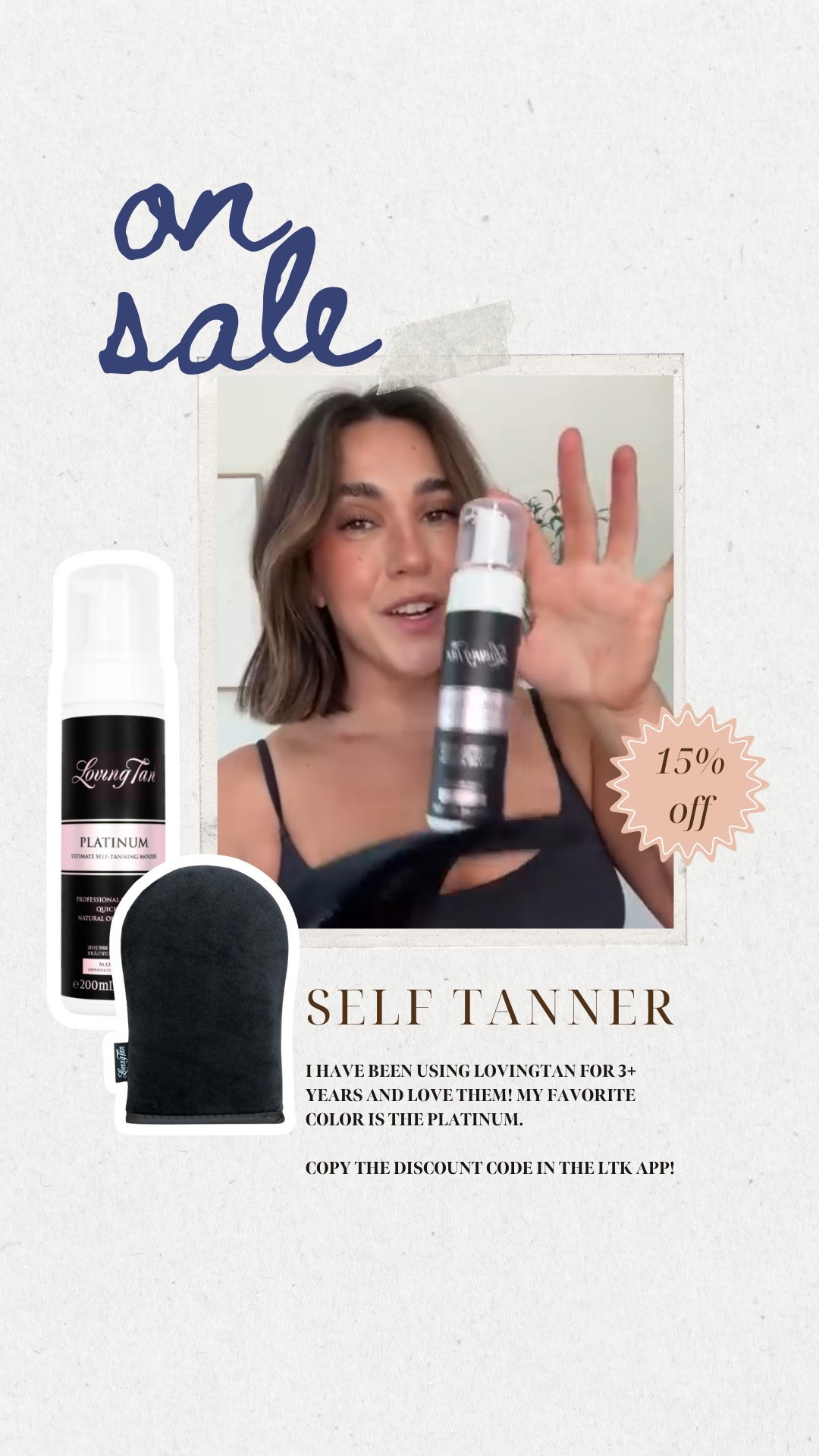 One of my favorite self tanners is 15% off with the code in the ltk app


#LTKSpringSale #LTKBeauty #LTKSaleAlert