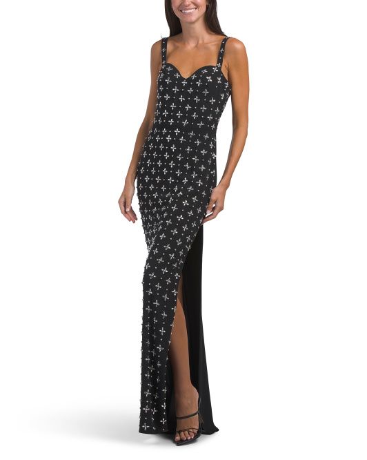 Beaded Strap Gown | TJ Maxx