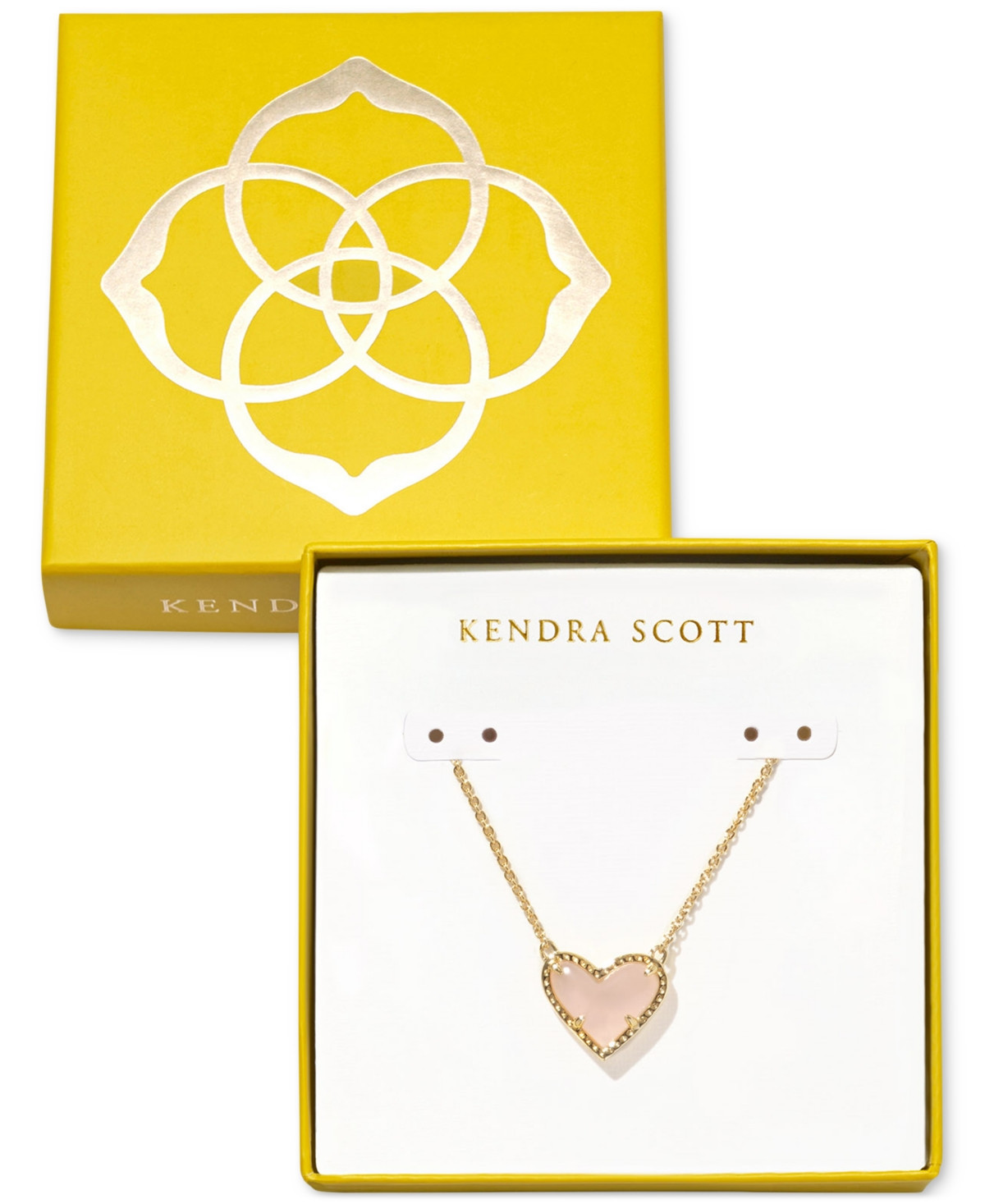 Kendra Scott 14k Gold-Plated Gemstone Heart Pendant Necklace, 15" + 2" extender - New/Gold Rose | Macy's