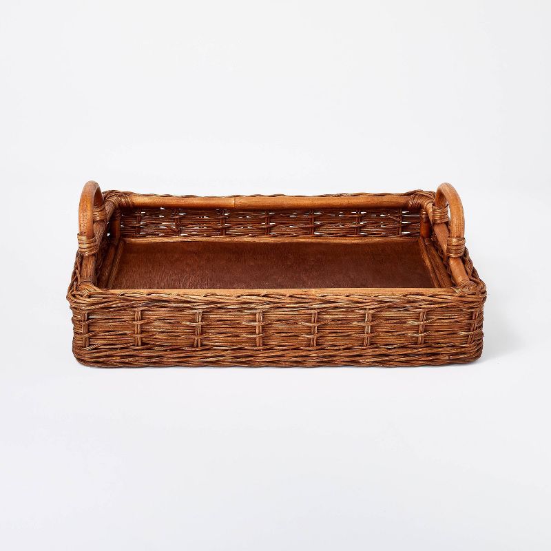 Rattan Rectangle Woven Tray - Threshold&#8482; designed with Studio Mcgee | Target