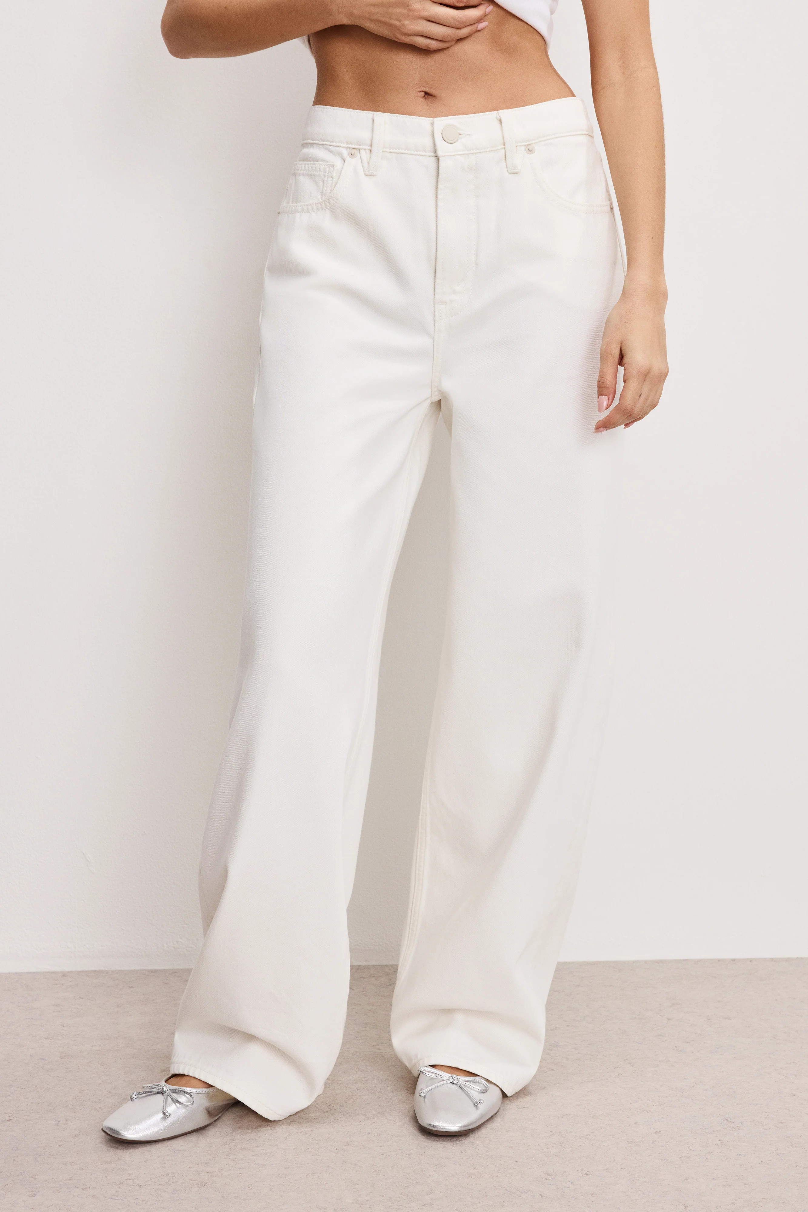 GOOD LOW RISE BAGGY JEANS | CLOUD WHITE - GOOD AMERICAN | Good American