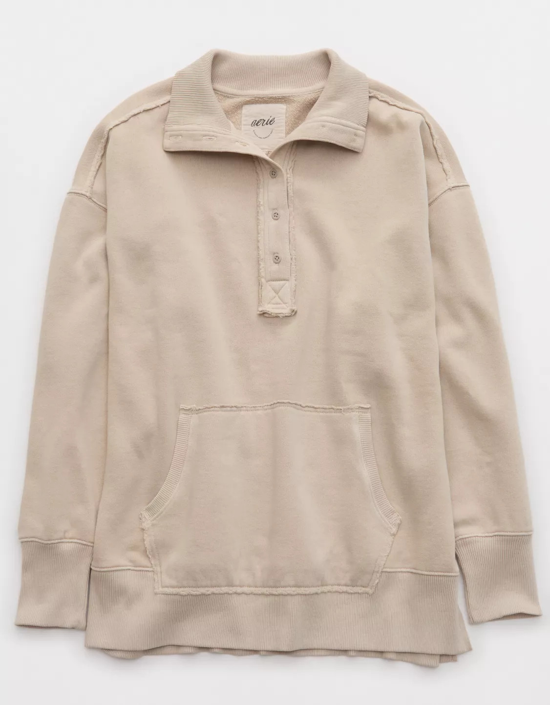 Aerie Vintage Popover Polo Sweatshirt | Aerie