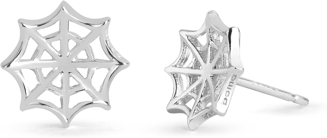 Boma Jewelry Sterling Silver Spider Web Stud Earrings | Amazon (US)